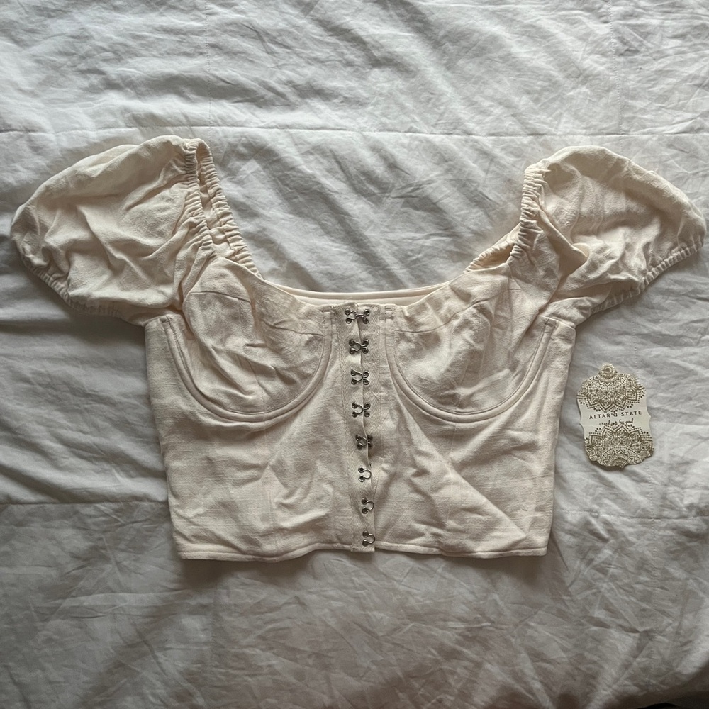 Altard State Going Out Crop Top | Puff Sleeve Top